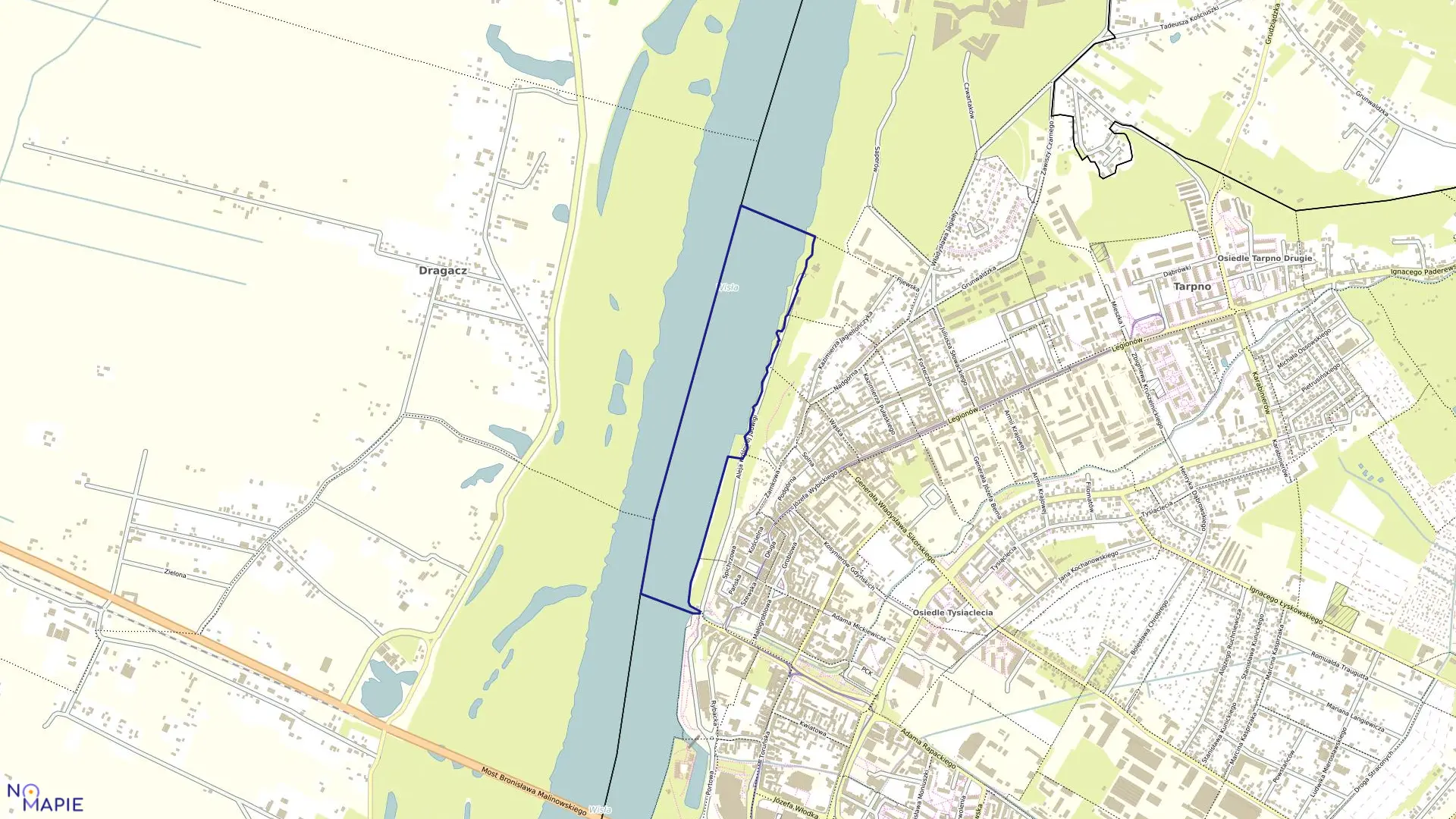 Mapa obrębu 003 w mieście Grudziądz