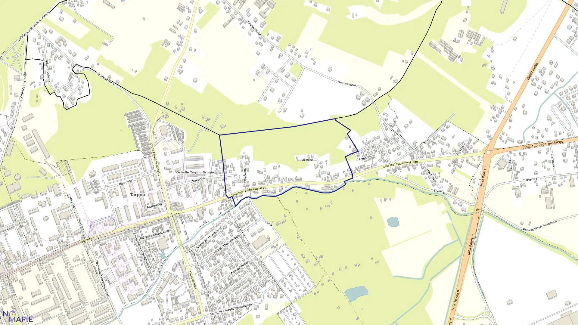 Mapa obrębu 015 w mieście Grudziądz