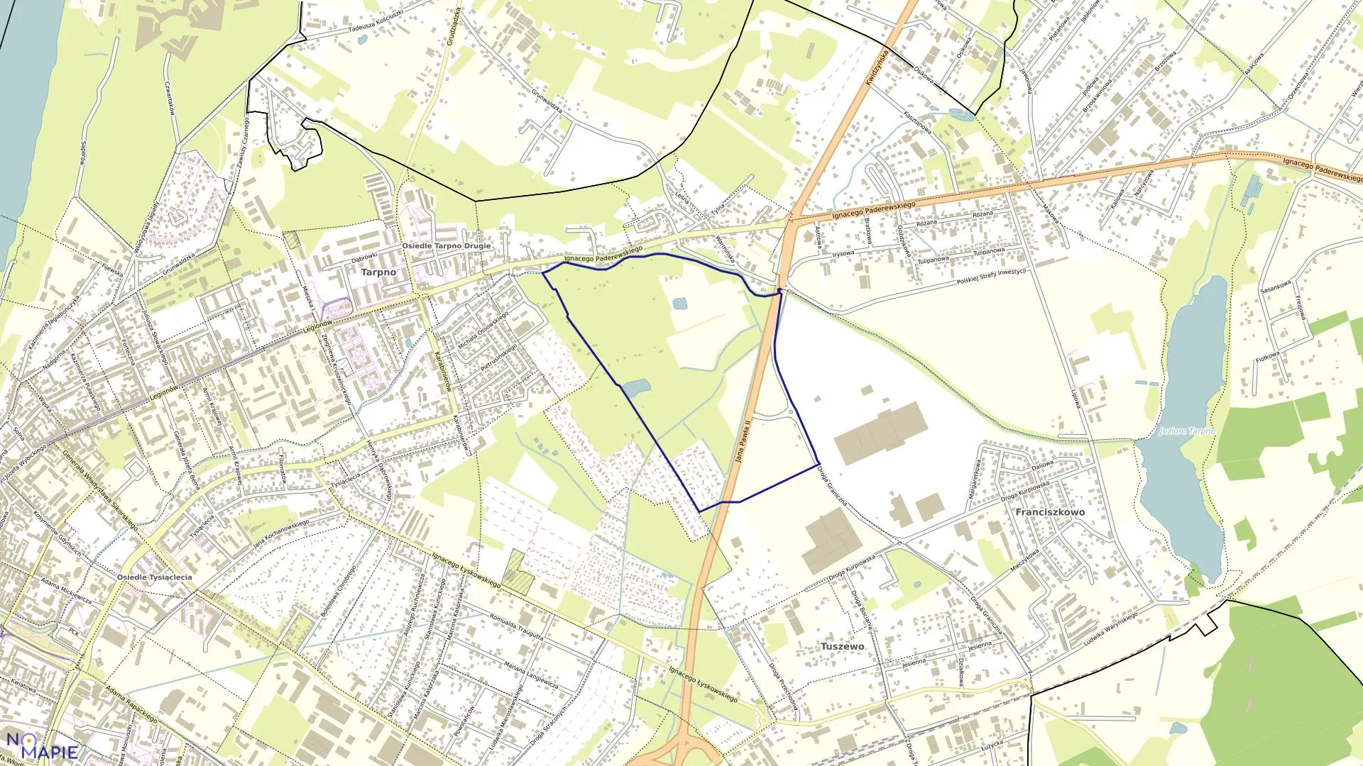 Mapa obrębu 017 w mieście Grudziądz