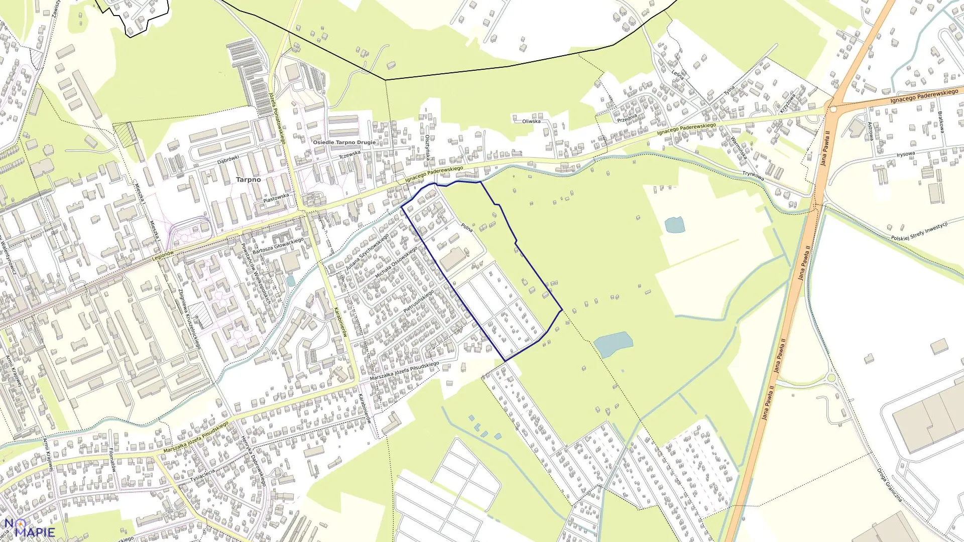 Mapa obrębu 021 w mieście Grudziądz