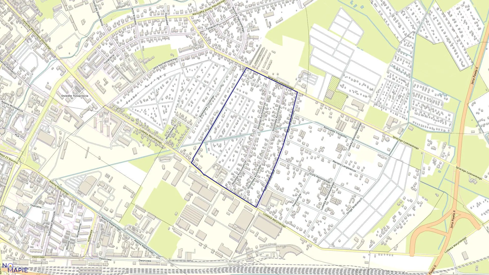 Mapa obrębu 064 w mieście Grudziądz