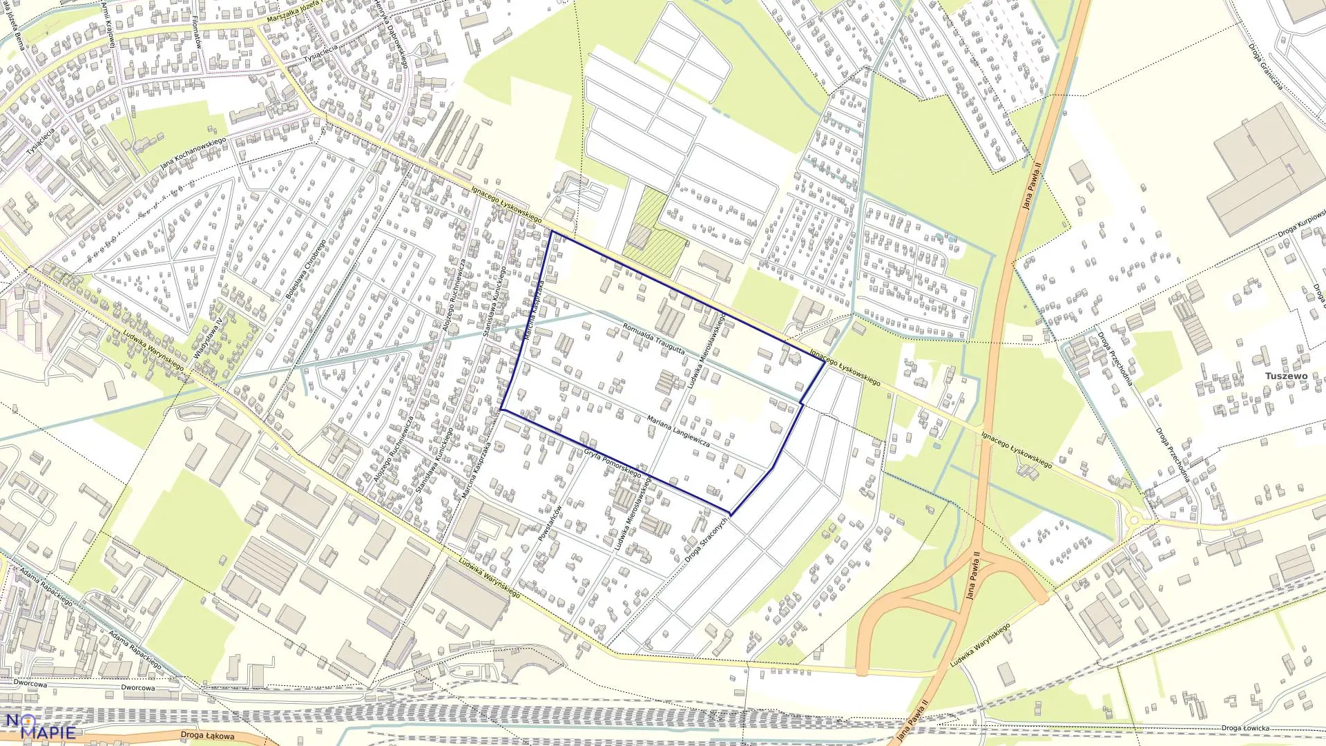 Mapa obrębu 065 w mieście Grudziądz