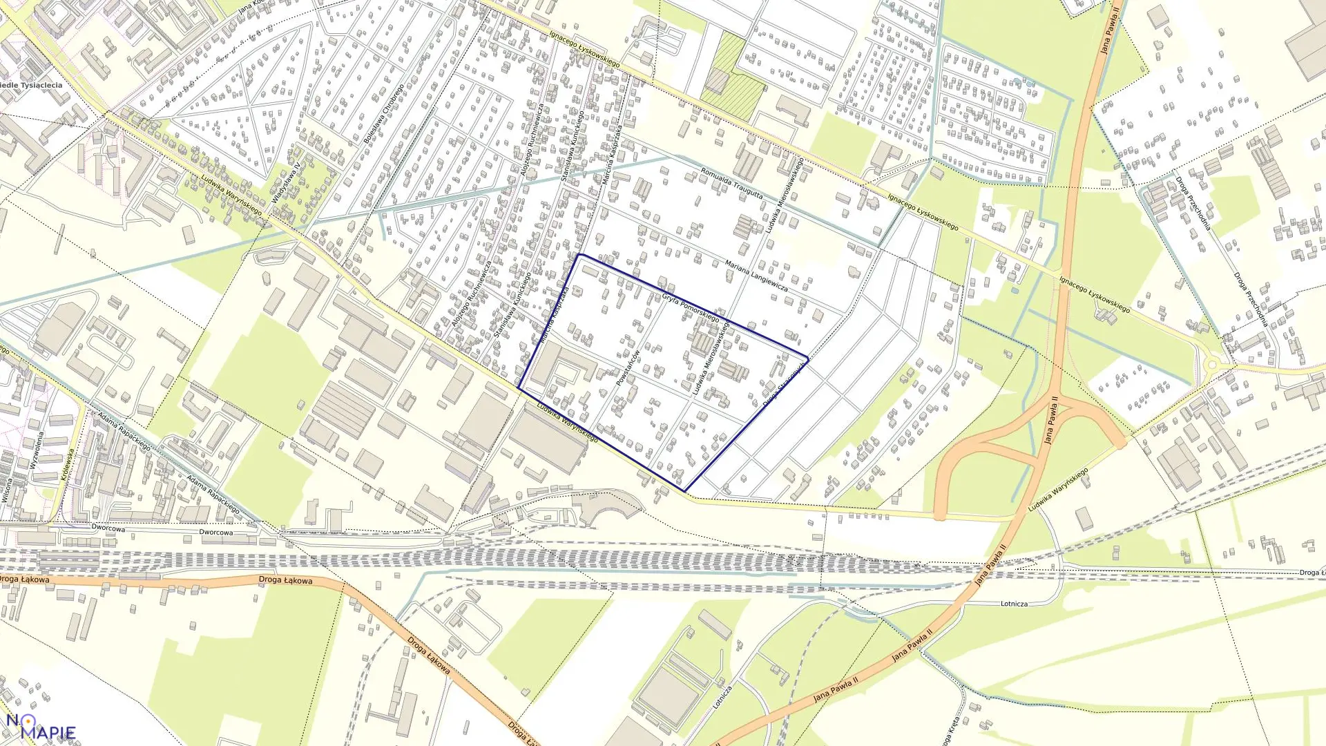 Mapa obrębu 066 w mieście Grudziądz