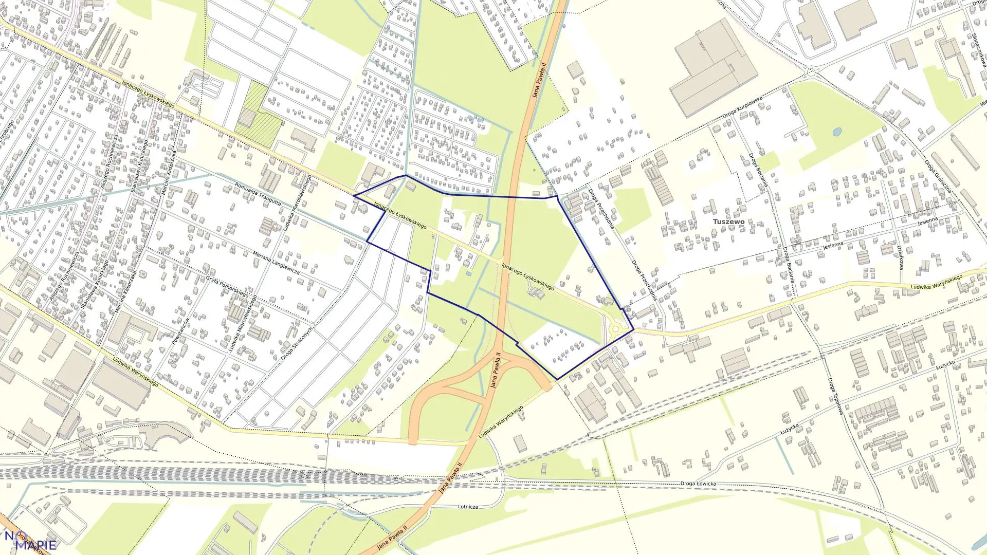 Mapa obrębu 070 w mieście Grudziądz