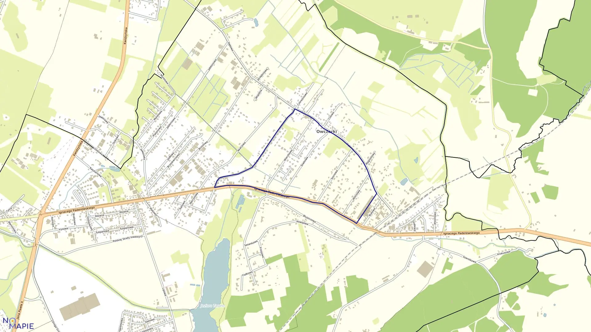 Mapa obrębu 156 w mieście Grudziądz