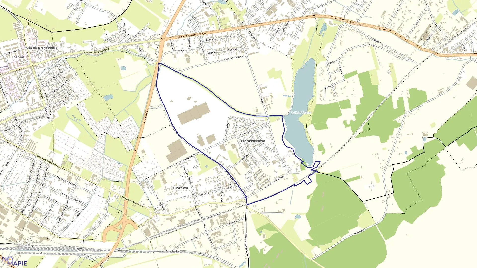 Mapa obrębu 163 w mieście Grudziądz